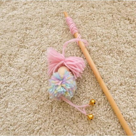 Klockor håriga bollar kattungar stång + ringande håriga bollar cha