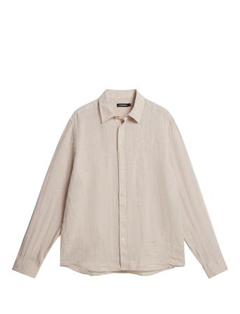 Linen Melange Ls Reg Shirt Cream J. Lindeberg