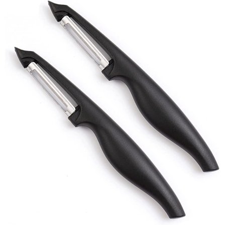 Universal skreller med pendelblad, skarp, dobbeltegget, rustfritt