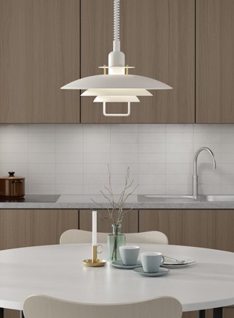 PRIMUS II PENDEL M/HEIS. MATT HVIT/MESSING