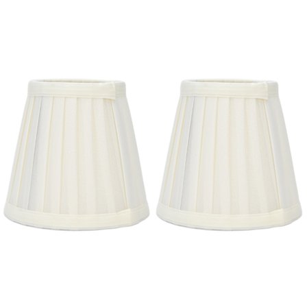 2 st dubbel liten lampskärm klämma på glödlampa bekvämt material tunna tyg lampskärm för bordsljuskrona vägglampaPX30
