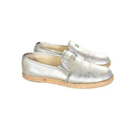 Chanel Vintage, Pre-owned Espadrilles Summer size 36 Grijs, Dames, Maat:36 EU