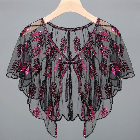 Kvinnors sjal kvällsbal Cape ROSE RED