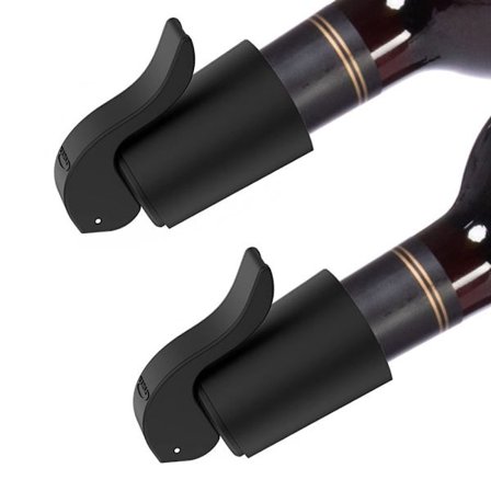 2stk Gummi Vinpropper Vinflaskepropper SVART