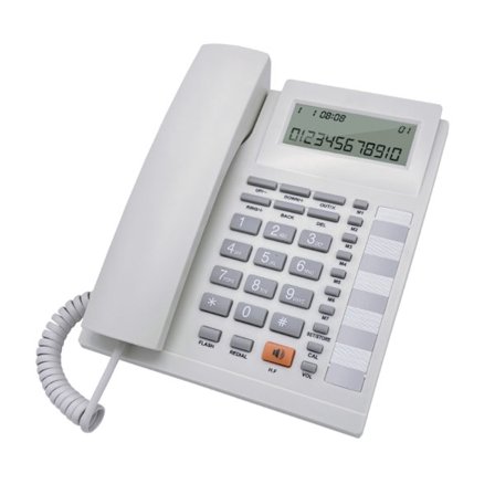 Sladdtelefon Fast telefon Stationär telefon för hem/hotell/kontor FSK/DTMF