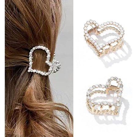 Sæt med 2 Hvide Anti-Slip Hårklemmer til Kvinder og Piger