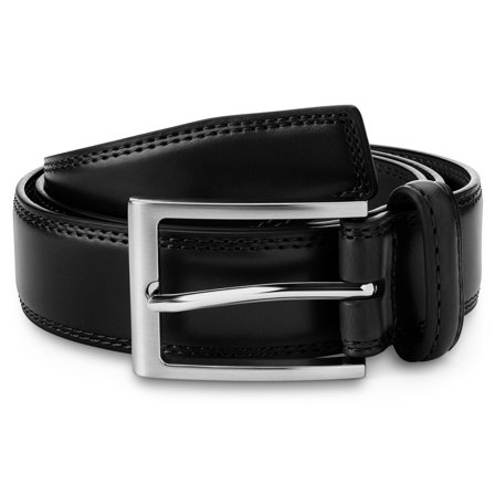 Ceinture en similicuir noir verni pour hommes - Ceintures en cuir