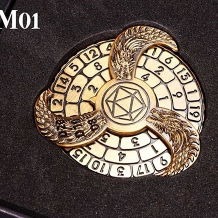 7-in-1 Metalli Sormenpään Gyroskooppi D&D Noppa Dungeons and Dragons Spinner Noppa Uusi[C]