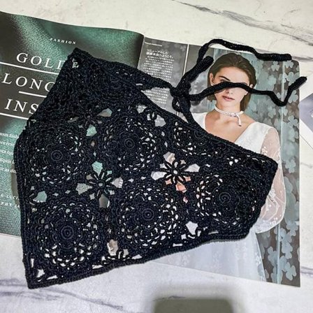 Triangel Scarf Pannband SVART