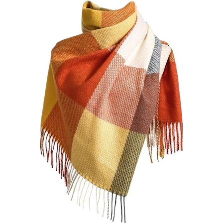 Sjal för kvinnor Sjal Vinter Tartan Wrap Lång Snurrande Tassel Sjal Stole Dam Varm Sjal