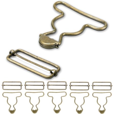 6 sæt 1-1/2" Overalls Spænder Udskiftning, Seler Spænde Metal Bib Clip Lås med Justerbar Tri-Glide Slide Spænde