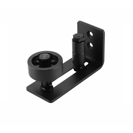 Justerbar golvguidevals väggfäste för skjutdörrar i ladugårdsstil