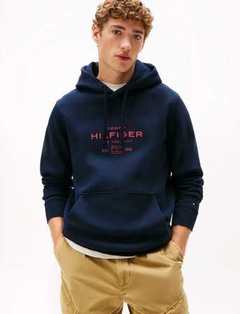 Tommy Hilfiger Oval Graphic Hoodie - Navy - S