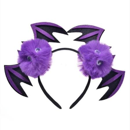 2-pack Halloween Bat Plysch Pannband Tillbehör Lila