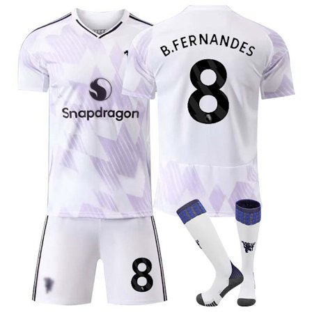25-26 Manchester United F.C. Udebane Tredje NO.8 B.FERNANDES Sæt Børn Voksen Fodboldudstyr med Sokker
