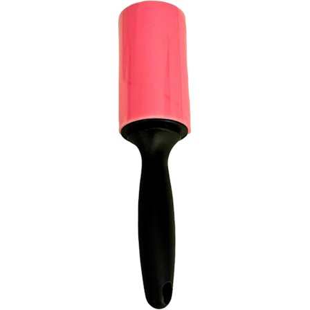 Fnugrulle | Fjerner dyrehår, vaskbar, genanvendelig, klæbrig, silikone rulle (Pink)