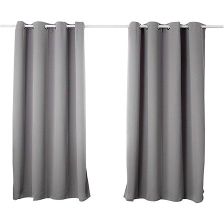 Rootz Premium -pimennysverhot - Yksityisyysverhot - Energiaa säästävät paneelit - Valonesto, melua vaimentava, lämpöeristetty - 168cm x 229cm kukin