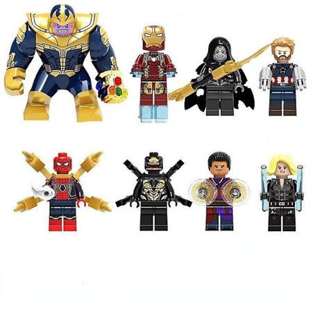 Marvel Avengers Iron Man Thanos Thor Villain Assembled Building Blocks