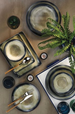 Hermia - Middagsservice (26 dele) - Brun - Servicesæt - Fra Homeroom