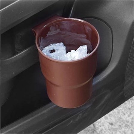 Multifunktionell bilmugghållare, bilinteriörorganisator dryckeshållare, bilmugghållare för flaskor, dryckesburkar (brun)