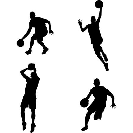 Basketdekor för pojkar, 4st basketklistermärken, idrottare, väggdekor för barn, heminredning