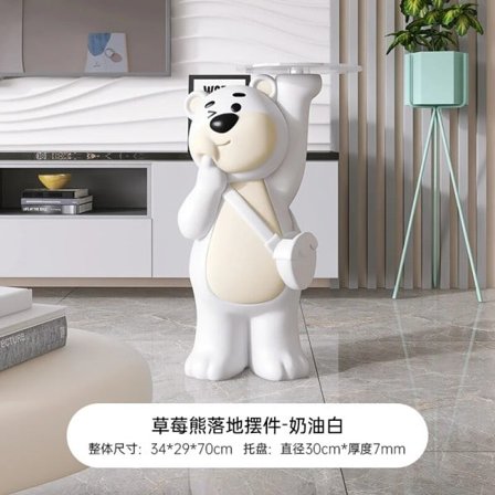 Jordbær bjørn hjem dekor statue stue rom hjem dekorasjon stort gulv figur