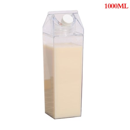 1000 ml Mælkekarton Vandflaske Gennemsigtig Plast L