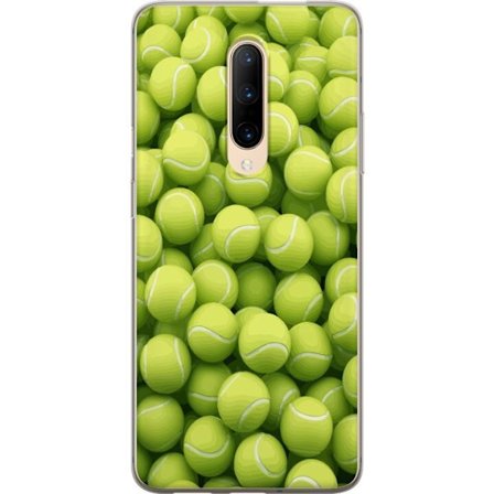 Kompatibel Mobilcover til OnePlus OnePlus 7 Pro Mønster af grønne tennisbolde i høj detalje, sporty motiv med gentagende tekstur og stærke farver