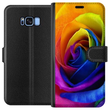 Samsung Galaxy S8 Lompakkokotelo Sateenkaaren Ruusu