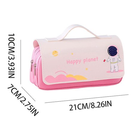 Student söt bärbar brevpappersväska Tecknad kreativ multifunktionell brevpapper