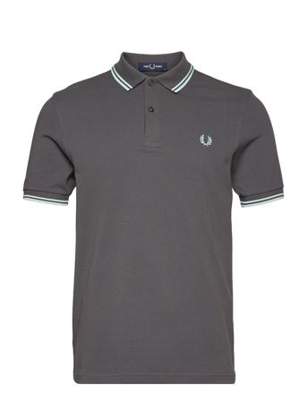 Twin Tipped Fp Shirt Polos Short-sleeved Grå Fred Perry