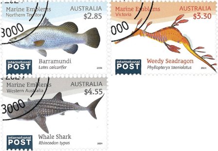 Australien - Maritime emblemer - Stemplet sæt 3v