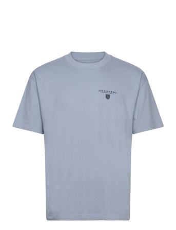 Anf Mens Graphics T-shirts Short-sleeved Blå Abercrombie & Fitch*Betinget Tilbud