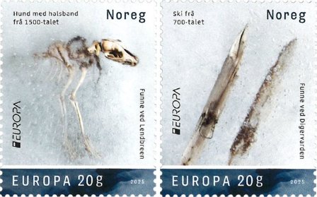 Norge - EUROPA 2025 Nationale arkæologiske opdagelser - Postfrisk sæt 2v