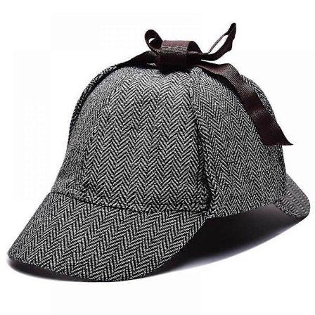 Ull Tweed Deerstalker Hatt - Grå (FMY)