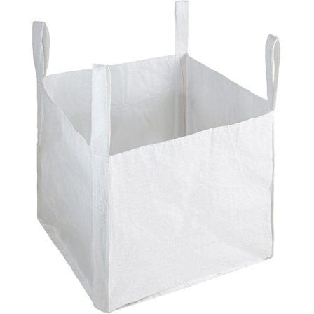 Haveaffaldssække 500L Heavy Duty Genanvendelige Industrielle Stofstrukturerede Sække med Håndtag, 1 eller 1,5 Ton, Hvid, 80 x 80 x 80 cm