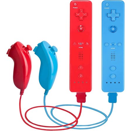 2 ohjaimen ja Nunchuck-ohjaimen sarja Wii/Wii U -konsoleille