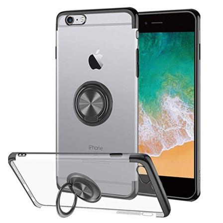 Stilsäkert Silikonskal Ringhållare - iPhone 6/6S PLUS Svart