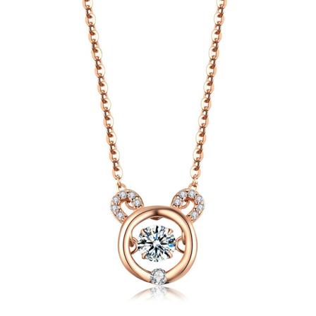Kvinner Halskjede Kjede Choker Anheng Smykker Jenter Gave Bjørn Sterling Sølv Geometrisk Plating Rose Gold 925 silver