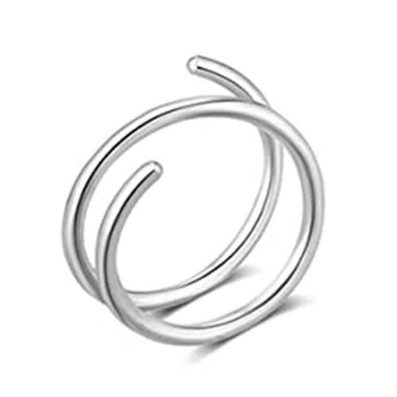 2025 Dobbelt næsering til enkelt piercing næsebøjle Twist næsebøjle til kvinder ring