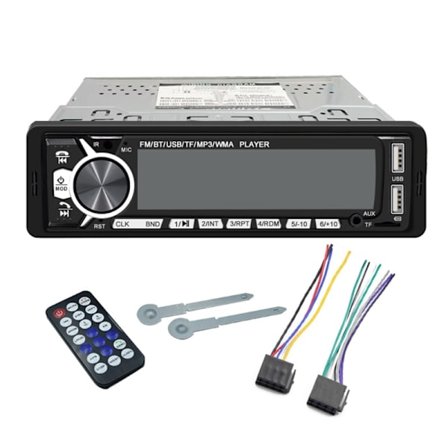 Trådløs veteranbil FM-radio MP3-afspiller USB Single DIN Stereo AudiosReceiver AUX Musik Stereo Receiver AUX-IN fjernbetjening