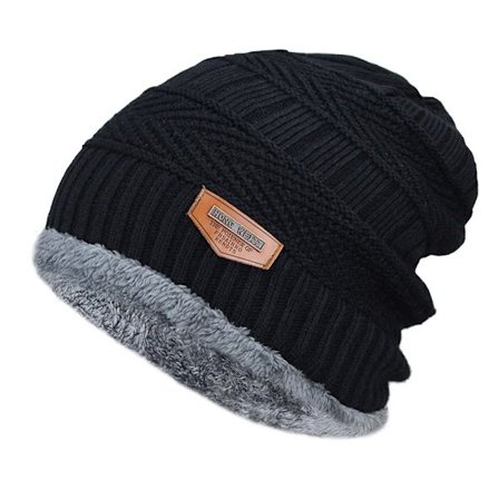 Mænds vinterhat Bomuld Thicken Warm Beanies Hat Fashion Unisex