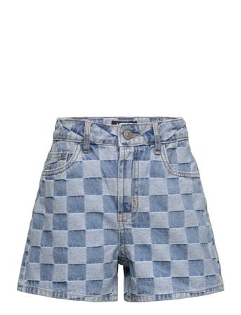 Nlfcheckizza Dnm Hw Mom Shorts Blue LMTD