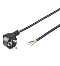 Goobay Strøm CEE 7/7 (male) - Uisoleret ledning Sort 1.5m