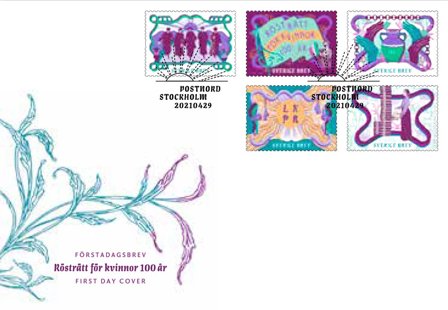 Sverige - Stemmeret for kvinder - Førstedagskuvert