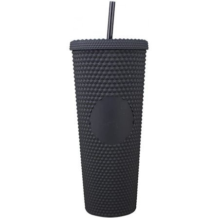 24Oz Studded Dobbelt Væg Vand Kop Med Sugerør Tumbler Kop Med