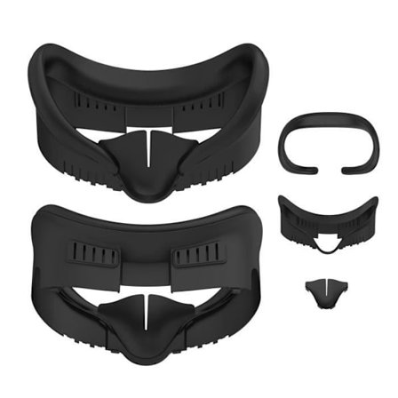 Ansiktsdeksel for Meta Quest 3 VR-headset, vaskbar erstatningsmaske ABS + PU