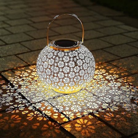 Solcellelykt, hagelantern solcelledrevet vanntett Ip65, LED-lys