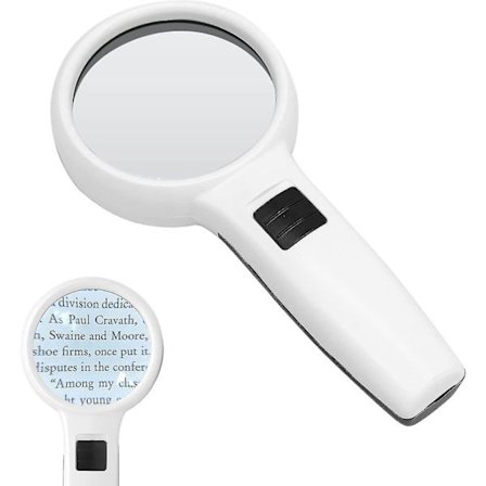 Forstørrelsesglass med lys, 30x stort lommeforstørrelsesglass med 3 LED-lys for makuladegenerasjon