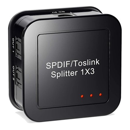 Digital optisk lyd 1X3 splitter, digital SPDIF TOSLINK optisk fiber lyd splitter, 1 ind 3 ud, f [DB]